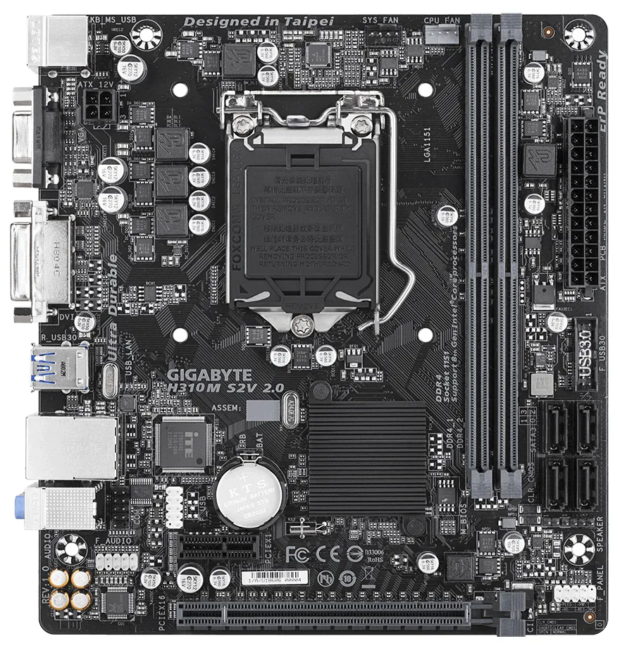 Материнская плата Gigabyte H310M S2V 2.0