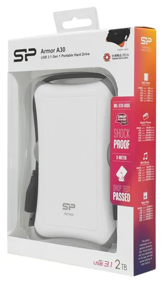 Внешний жесткий диск 2 TB Silicon Power A30 SP020TBPHDA30S3W White