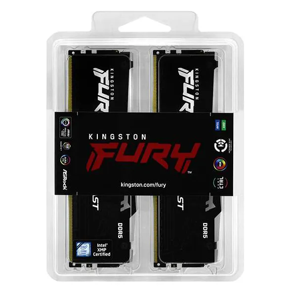 Оперативная память 64 GB kit Kingston Fury Beast RGB KF560C30BBAK2-64