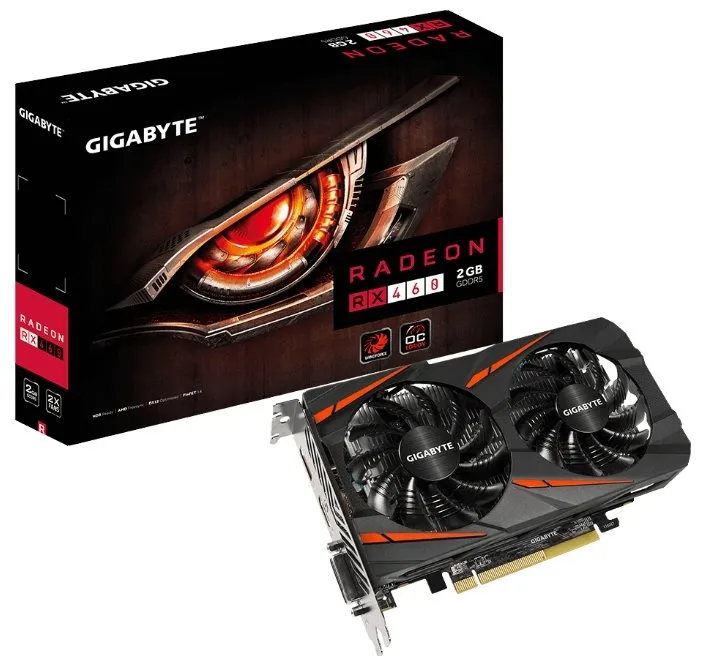 Видеокарта Gigabyte Radeon RX460 GV-RX460WF2OC-2GD