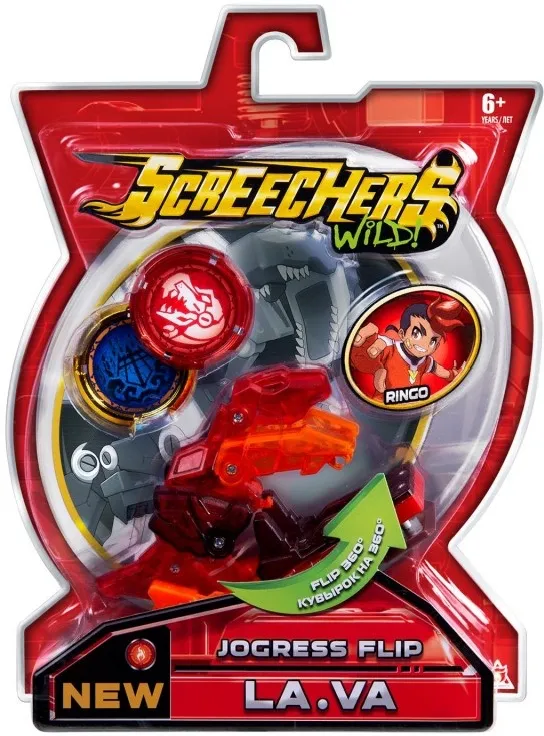 Игровая фигурка Машинка-трансформер Screechers Wild Jogress Flip Lava