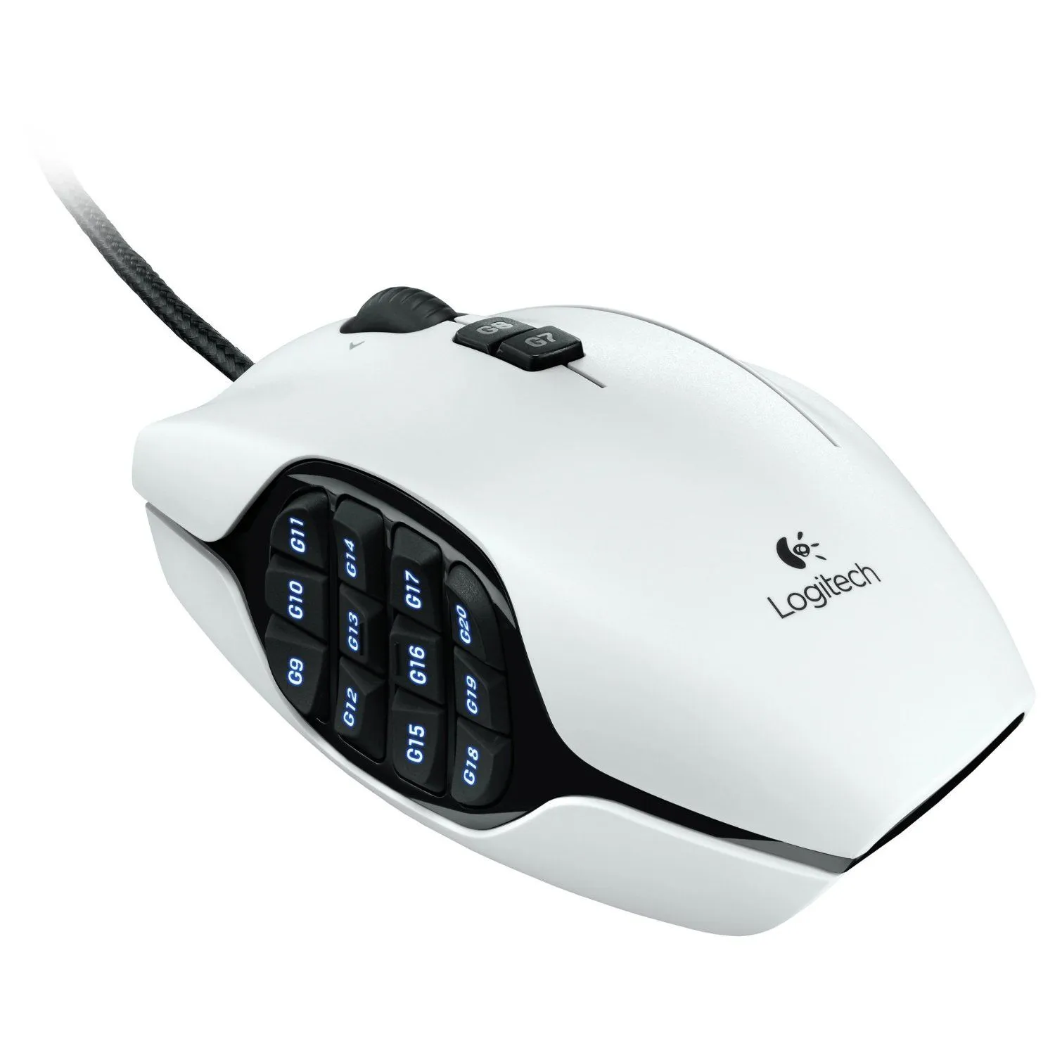Компьютерная мышь проводная Logitech G600 белый