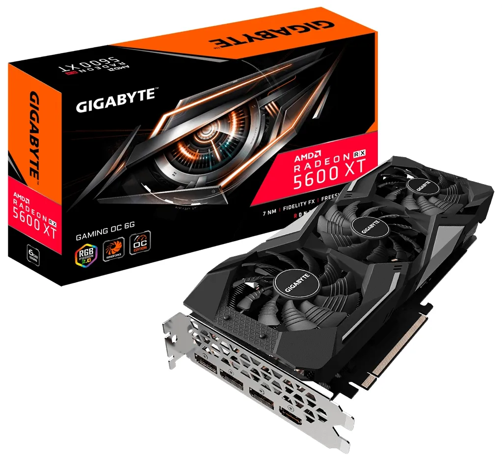 Видеокарта 6 GB Gigabyte RX 5600 XT Gaming OC GV-R56XTGAMING OC-6GD