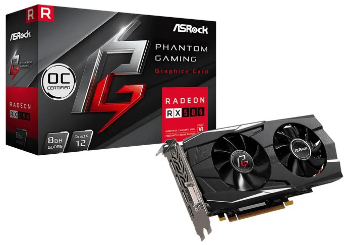 Видеокарта 8GB ASRock PHANTOM GAMING D RADEON RX580 8G ОC/H