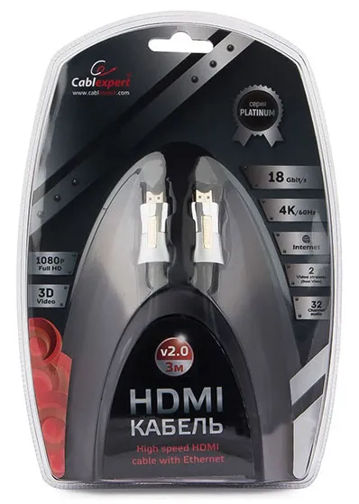 Кабель HDMI Cablexpert CC-P-HDMI01-3M