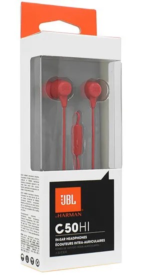 Гарнитура JBL (by harman) C50HI red