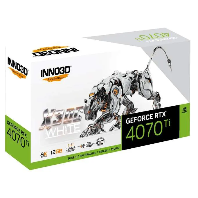 Видеокарта 12Gb Inno3D RTX4070 Ti X3 OC WHITE N407T3-126XX-186148W