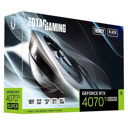 Видеокарта 16 GB ZOTAC GAMING RTX 4070 Ti SUPER TRINITY BLACK ED ZT-D40730D-10P