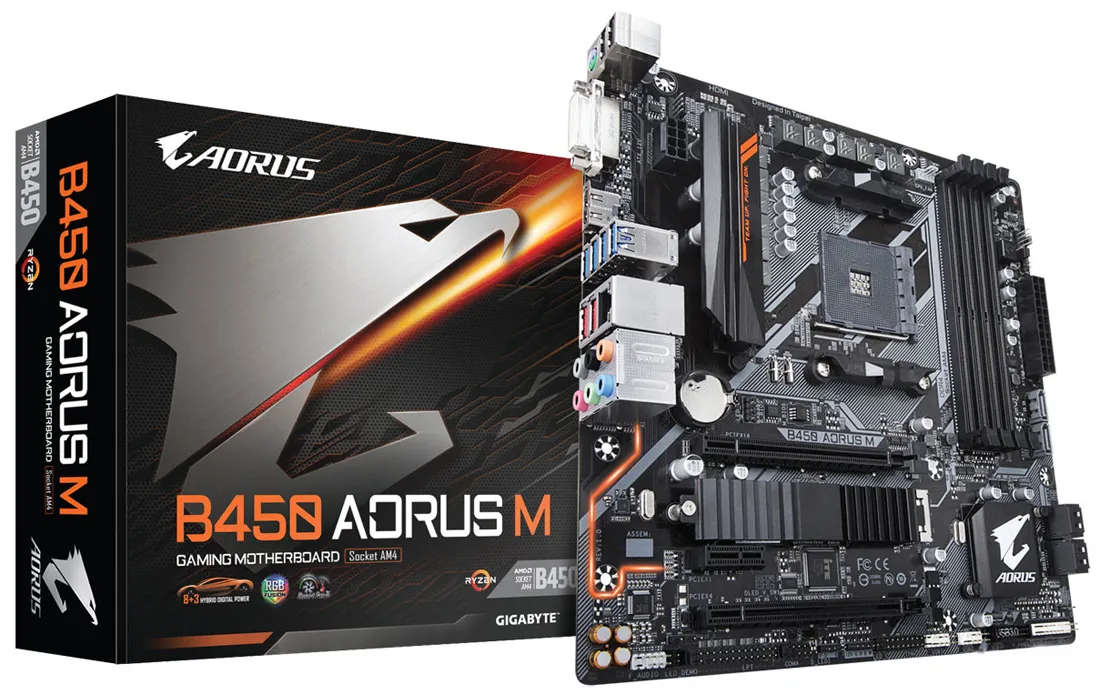 Материнская плата Gigabyte B450 AORUS M