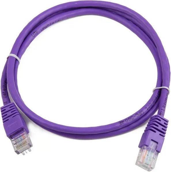 Патч корд UTP 5e-Cat 1 m Cablexpert PP12-1M/V фиолетовый