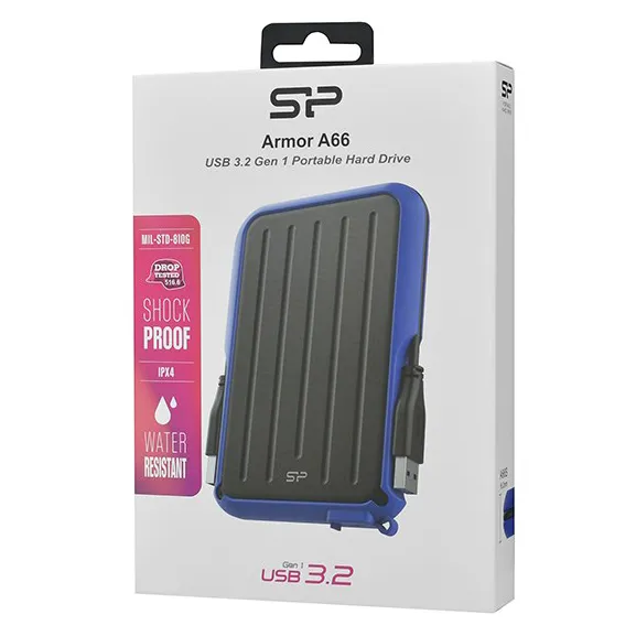 Внешний жесткий диск 4 TB Silicon Power A66 SP040TBPHD66LS3B blue
