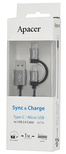 Кабель USB Type A-C Apacer DC170 APDC170A-1