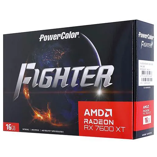 Видеокарта 16 GB PowerColor RX 7600 XT Fighter RX7600XT 16G-F