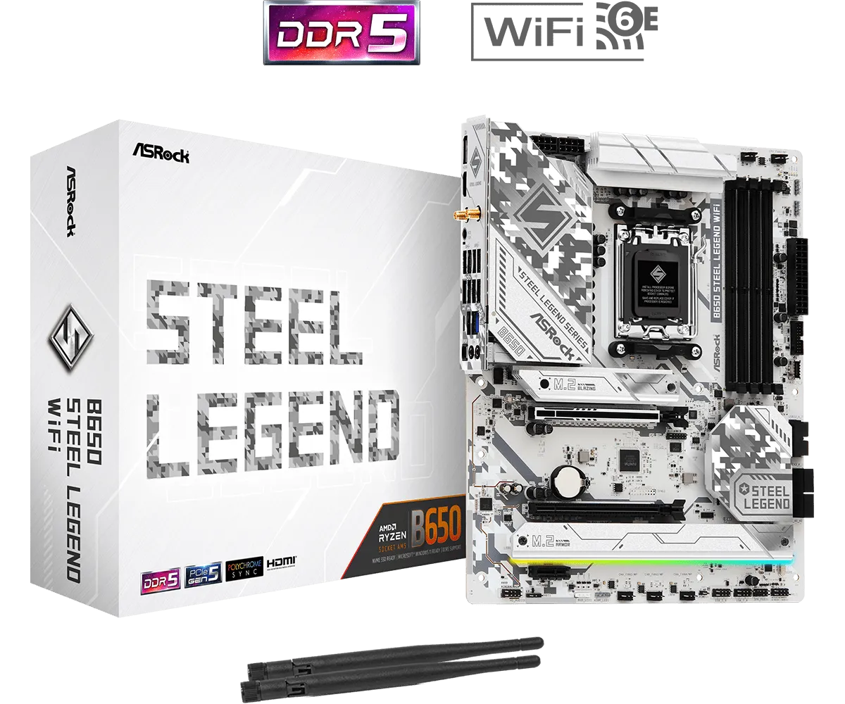 Материнская плата ASRock B650 STEEL LEGEND WIFI D5