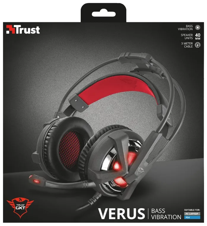 Наушники Trust GXT 353 Vibration Headset for PS4 Черный