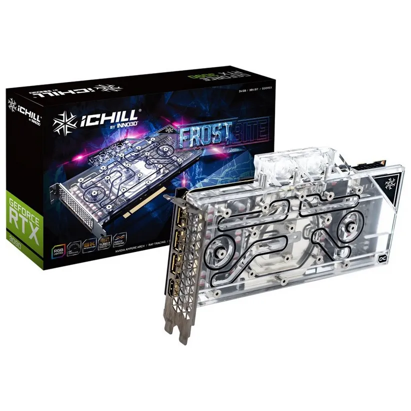 Видеокарта 24Gb Inno3D RTX3090 ICHILL FROSTBITE C3090-246XX-1880FB