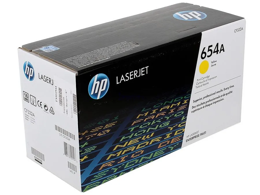 Картридж HP CF332A 654A Yellow