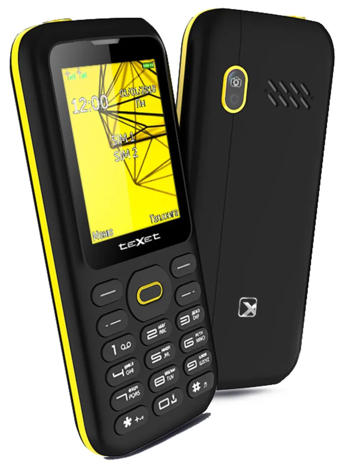Мобильный телефон Texet TM-517R Черный-Желтый