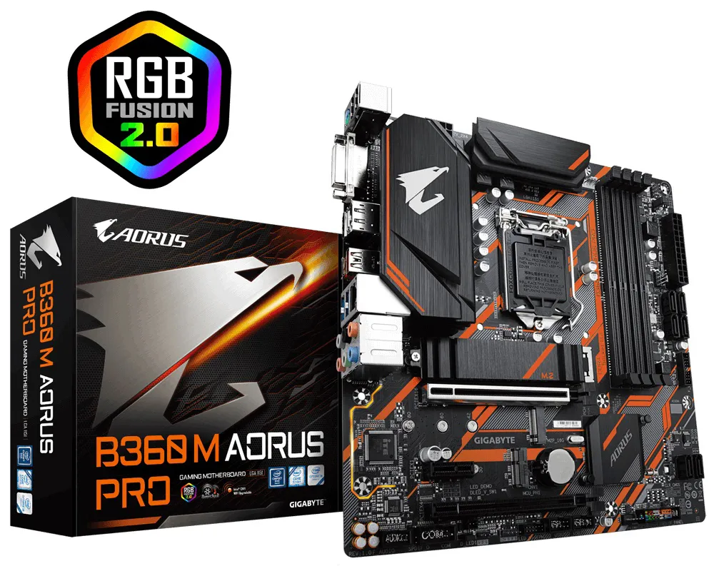 Материнская плата Gigabyte B360M AORUS PRO
