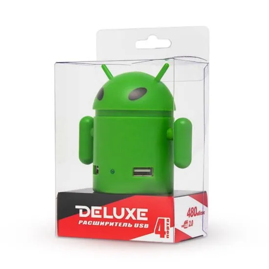 Расширитель USB Deluxe DUH4002GR Зелёный