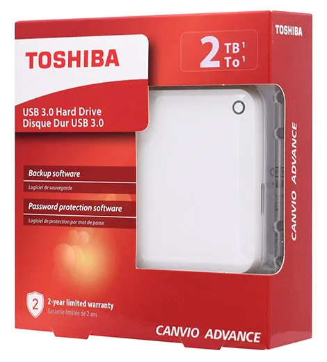 Внешний жесткий диск 2 TB Toshiba Canvio Advance HDTC920EW3AA