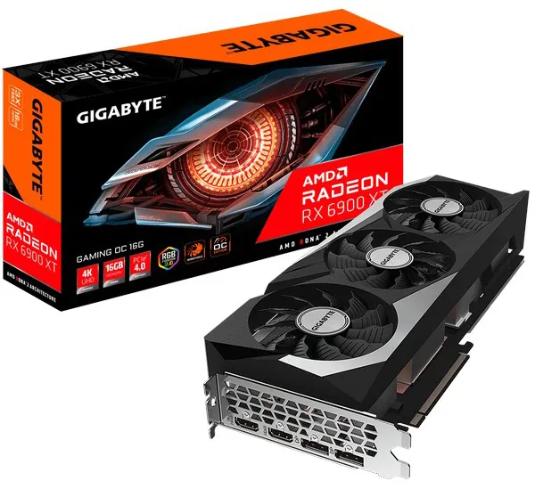 Видеокарта 16Gb GIGABYTE RX6900XT GV-R69XTGAMING OC-16GD