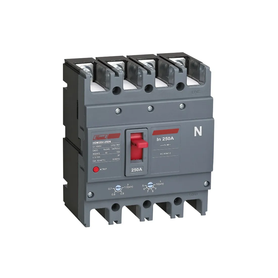 Автоматический выключатель Himel HDM3SV-250F 3P 200A 36kA с регулировкой