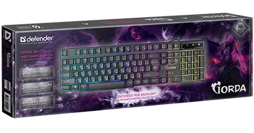 Клавиатура USB Defender Gorda GK-210L black