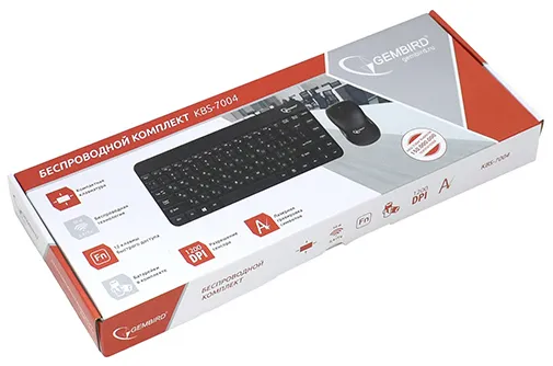 Клавиатура + Мышь Gembird KBS-7004-RU black