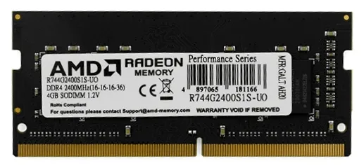 Оперативная память 4 GB AMD Radeon R7 Performance R744G2400S1S-UO