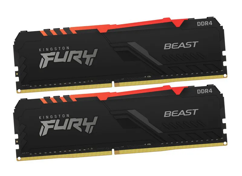 Оперативная память 16 GB kit Kingston Fury Beast RGB KF436C17BBAK2/16