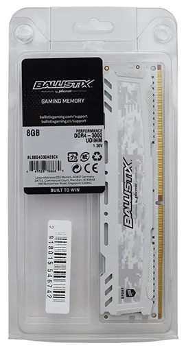 Оперативная память 8 GB Crucial Ballistix Sport LT BLS8G4D30AESCK