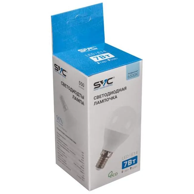 LED Лампа SVC LED G45-7W-E14-6500K