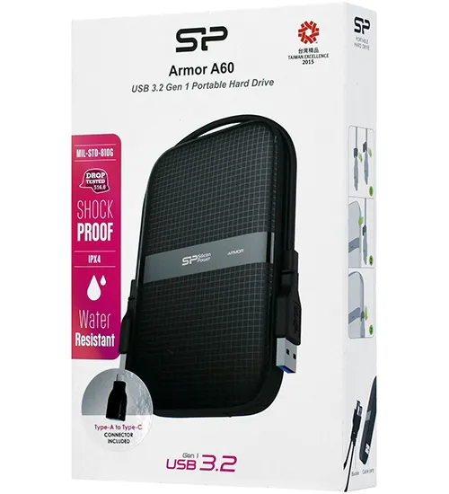Внешний жесткий диск 2 TB Silicon Power A60 SP020TBPHDA60SCA black