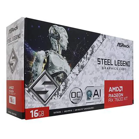 Видеокарта 16 GB ASRock RX 7600 XT Steel Legend 16GB OC