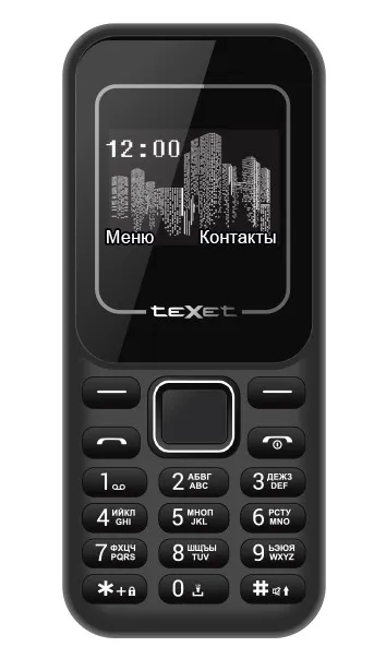 Мобильный телефон Texet TM-120 Черно-Красный