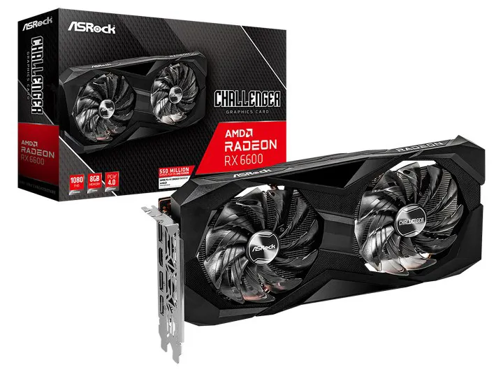 Видеокарта 8 Gb ASRock RX 6600 Challenger D CLD 8G