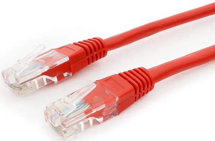 Патч корд UTP 5e-Cat 0.25 m Cablexpert PP12-0.25M/R красный