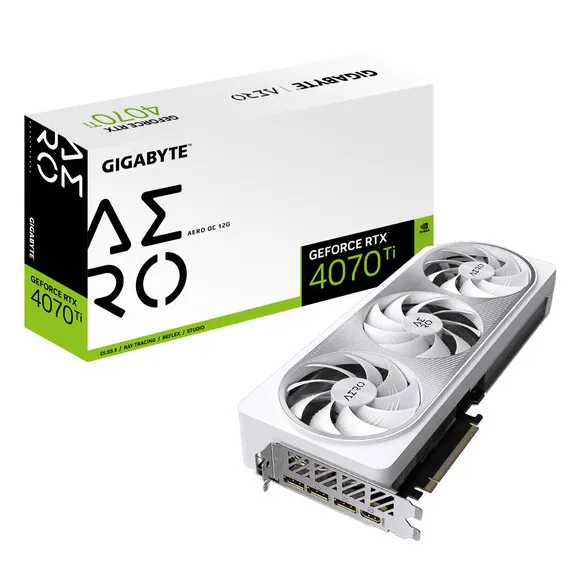 Видеокарта 12Gb Gigabyte RTX4070Ti AERO OC GV-N407TAERO OC-12GD