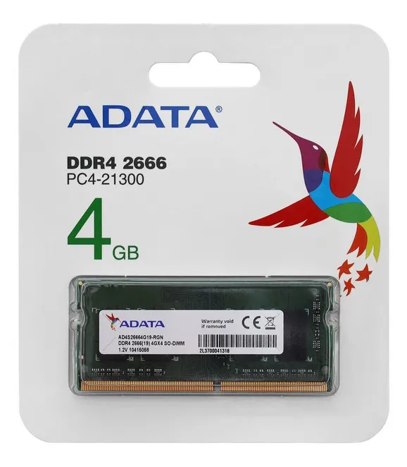 Оперативная память для ноутбука 4 GB ADATA AD4S26664G19-RGN