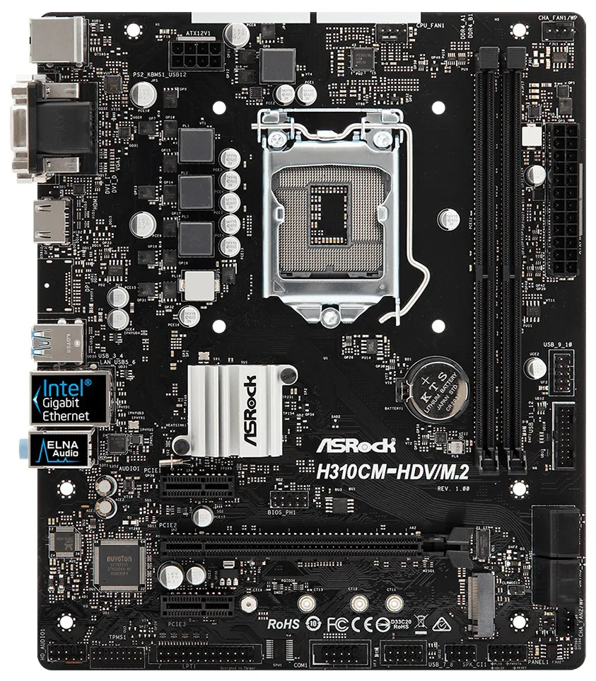 Материнская плата ASRock H310CM-HDV/M.2