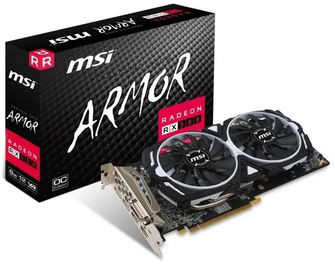Видеокарта 8 GB MSI AMD RX 580 ARMOR OC
