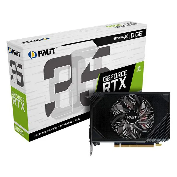 Видеокарта 6Gb PALIT RTX3050 STORMX 6G NE63050018JE-1070F