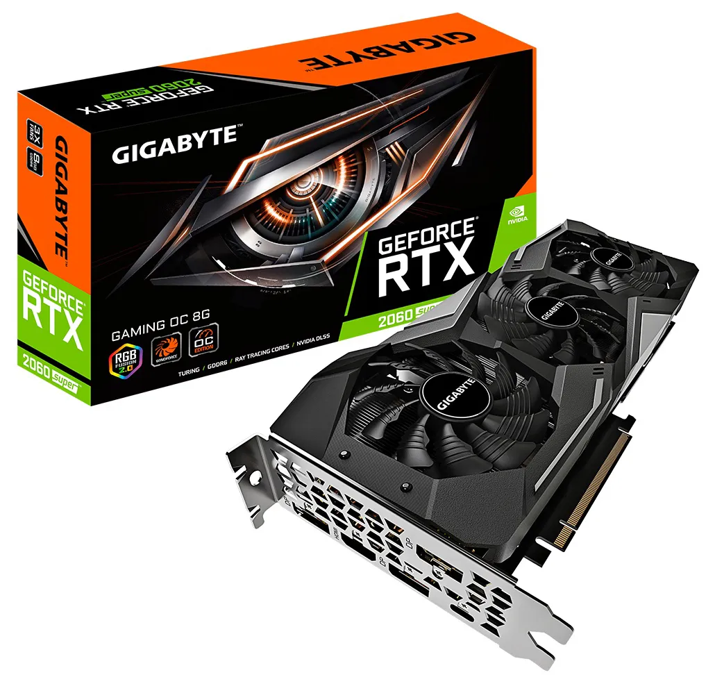 Видеокарта 8GB Gigabyte RTX 2060 SUPER GV-N206SGAMING OC-8GC