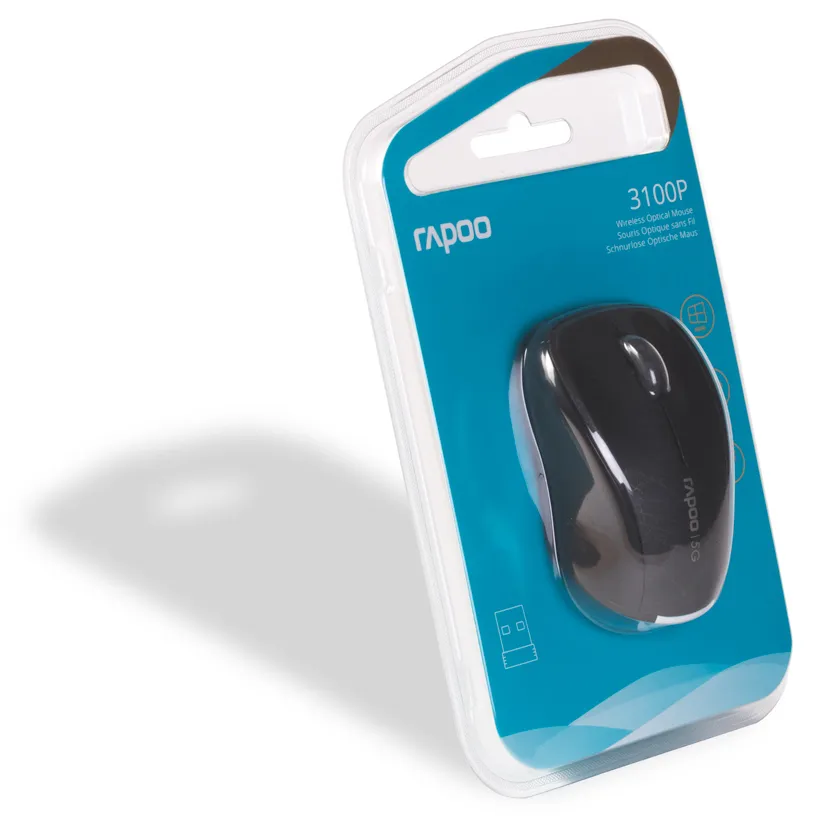 Компьютерная мышь беспроводная Rapoo 3100p Чёрный