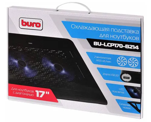 Подставка для ноутбука Buro BU-LCP170-B214 black