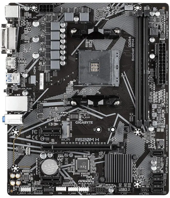 Материнская плата Gigabyte A520M H