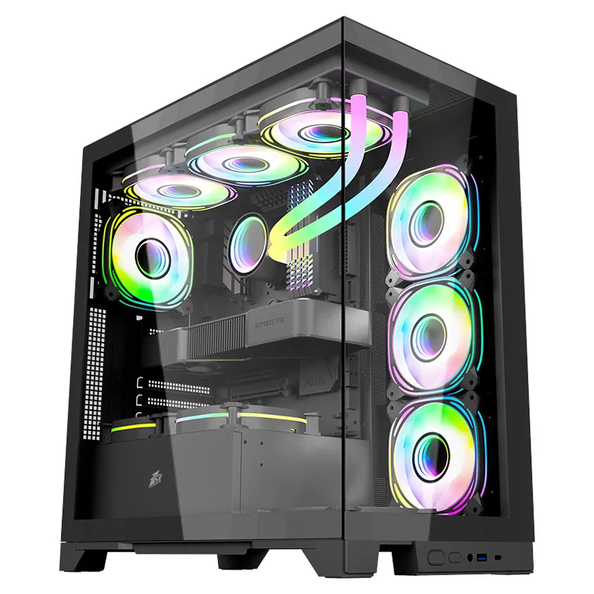 Корпус для ПК 1STPLAYER MIKU Mi8 Black 3FBR-1FB