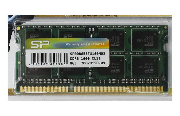 Оперативная память для ноутбука 8 GB Silicon Power SP008GBSTU160N02