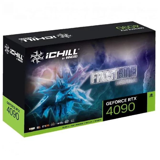 Видеокарта 24Gb Inno3D RTX4090 ICHILL FROSTBITE ULTRA C4090-246XX-1833FBU